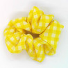 Yellow Gingham Scrunchie