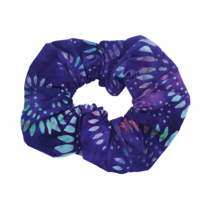 Purple Batik Scrunchie