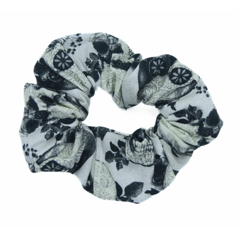 Floral Skulls Scrunchie
