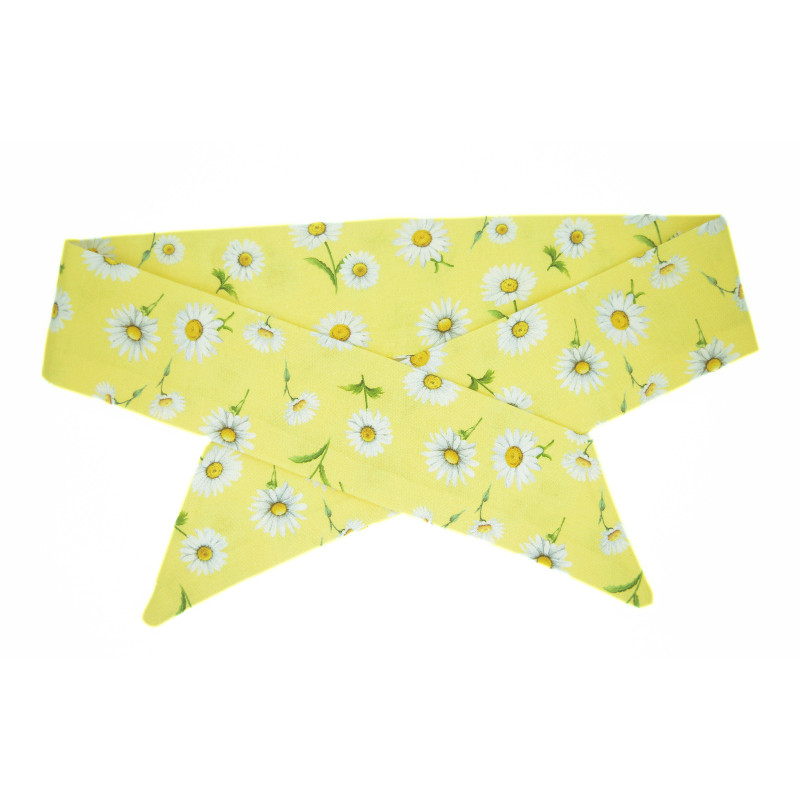 Yellow Daisy Self Tie Headband