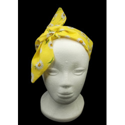 Yellow Daisy Self Tie Headband
