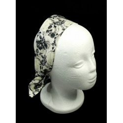 Floral Skulls Self Tie Headband