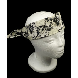 Floral Skulls Self Tie Headband