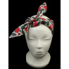 Bat & Roses Self Tie Headband