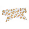 White Gingerbread Christmas Self Tie Headband