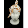 White Gingerbread Christmas Self Tie Headband
