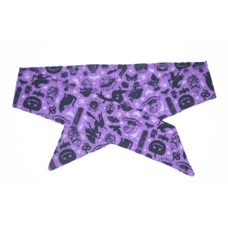 Purple Witchy Self Tie Headband