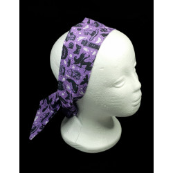 Purple Witchy Self Tie Headband