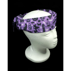 Purple Witchy Self Tie Headband