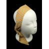Tan Polka Dots Self Tie Headband