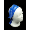 Royal Blue Polka Dots Self Tie Headbands