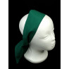 Plain Dark Green Self Tie Headband