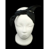 Plain Black Self Tie Headband