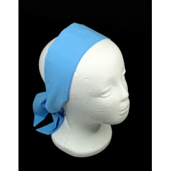Plain Cornflower Blue Self Tie Headband