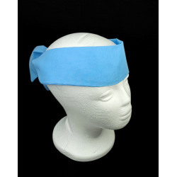 Plain Cornflower Blue Self Tie Headband