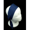 Plain Navy Blue Self Tie Headband