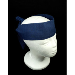 Plain Navy Blue Self Tie Headband