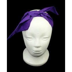 Plain Purple Self Tie Headband