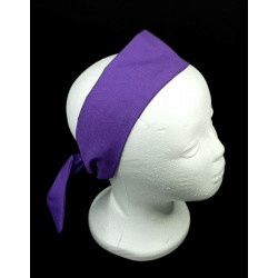 Plain Purple Self Tie Headband