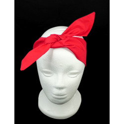 Plain Red Self Tie Headband