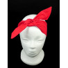 Plain Red Self Tie Headband