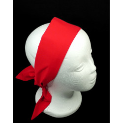Plain Red Self Tie Headband