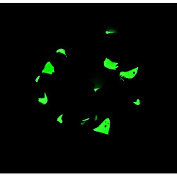 Glow in the Dark Black Halloween Scrunchie