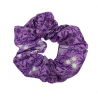 Glow in the Dark Halloween Purple Floral Cobwebs Scrunchie
