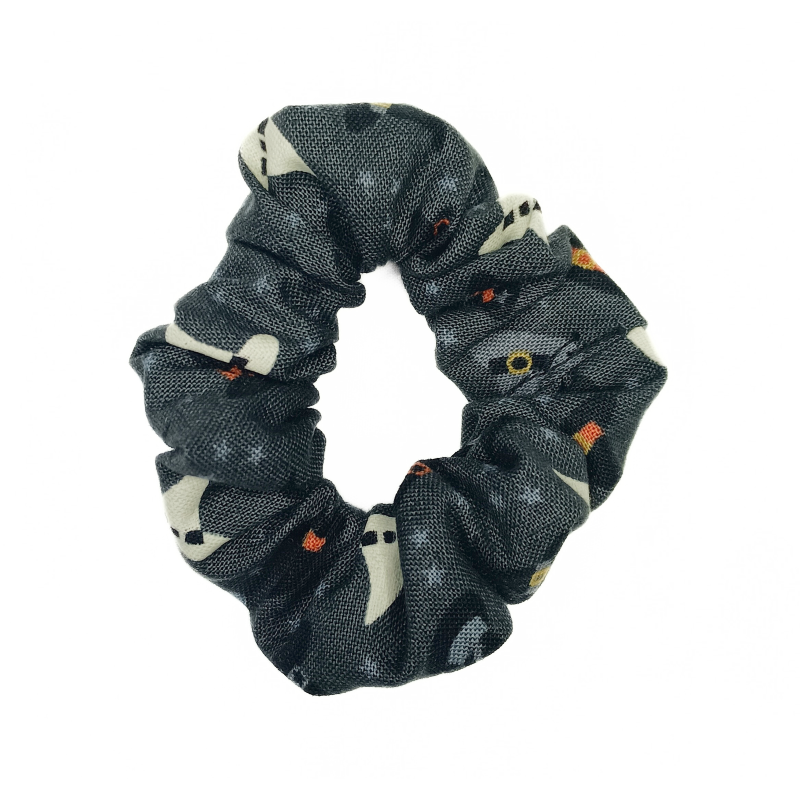 Glow in the Dark Halloween Witches Hats Mini Scrunchie