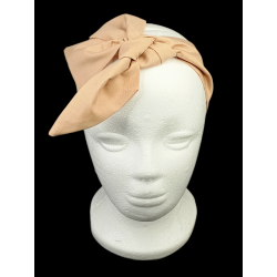 Plain Beige Self Tie Headband