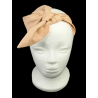 Plain Beige Self Tie Headband
