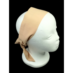 Plain Beige Self Tie Headband