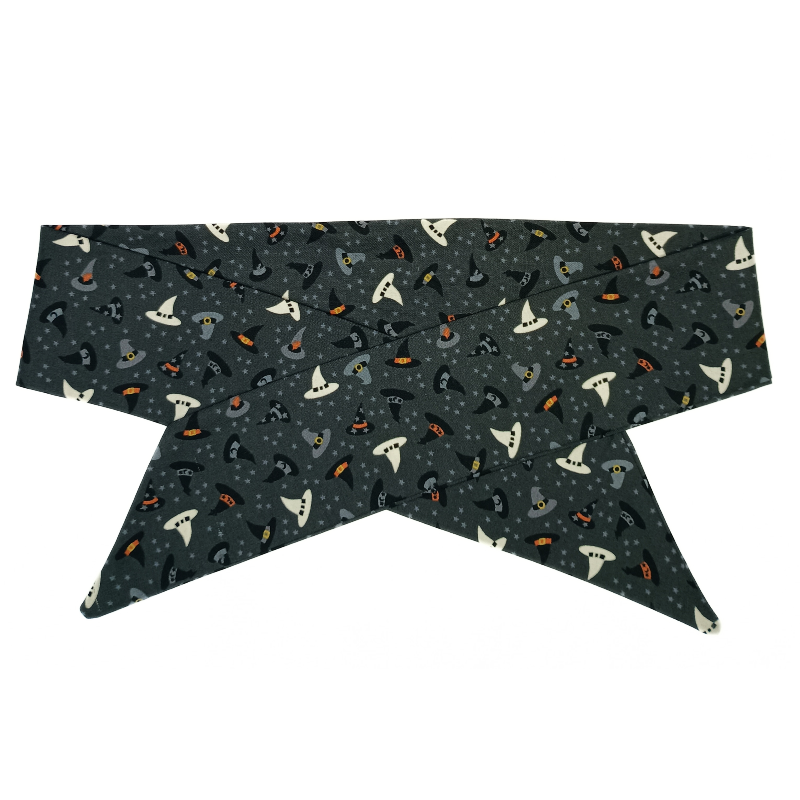 Glow in the Dark Halloween Witches Hats Self Tie Headband