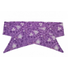 Glow in the Dark Halloween Purple Floral Cobwebs Self Tie Headband
