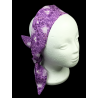 Glow in the Dark Halloween Purple Floral Cobwebs Self Tie Headband