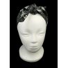 Glow in the Dark Halloween Grey Floral Cobwebs Self Tie Headband