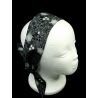 Glow in the Dark Halloween Grey Floral Cobwebs Self Tie Headband
