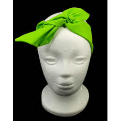 Plain Lime Green Self Tie Headband