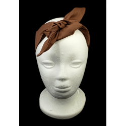 Plain Brown Self Tie Headband