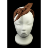 Plain Brown Self Tie Headband