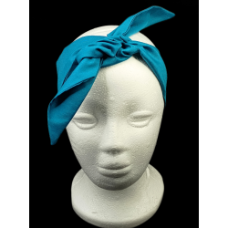 Plain Teal Self Tie Headband