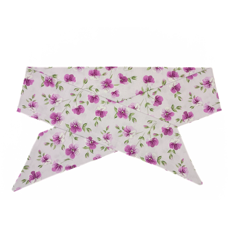 Lilac Floral Self Tie Headband