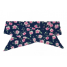 Navy & Pink Floral Self Tie Headband