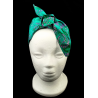 Teal Batik Self Tie Headband