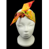 Yellow, Green & Red Batik Self Tie Headband
