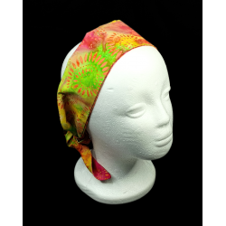 Yellow, Green & Red Batik Self Tie Headband