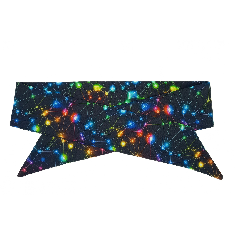 Rainbow Cosmos Self Tie Headband