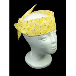 Yellow Honeycomb Bees Self Tie Headband
