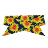 Navy Sunflowers Self Tie Headband