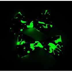 Glow in the Dark Black Unicorn Hair Bows